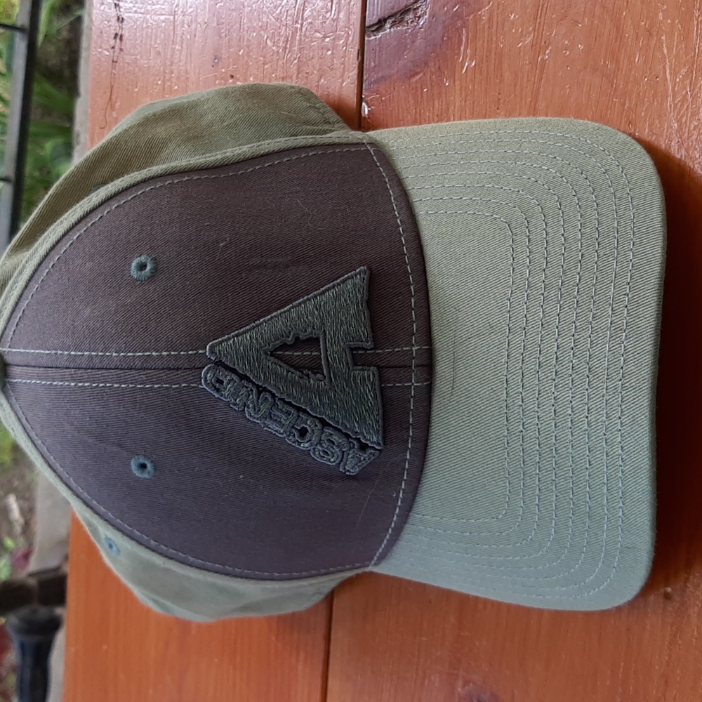 Ascend Green and Charcoal Gray Velcro Strap Trucker Style Cap Hat